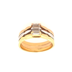 Pre Owned 18ct 3 Colour Diamond Ring ZX106